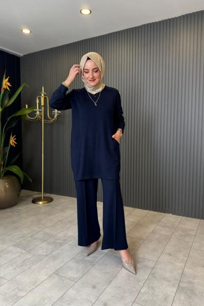Vildan Rahat Pantolonu Takım Lacivert
