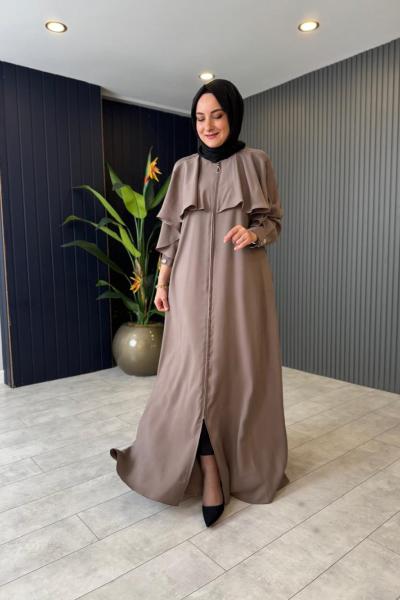 Levidor Fırfır Detaylı Ferace Vizon