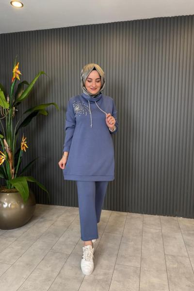 Farah Pantolonlu Takım İndigo Mavi