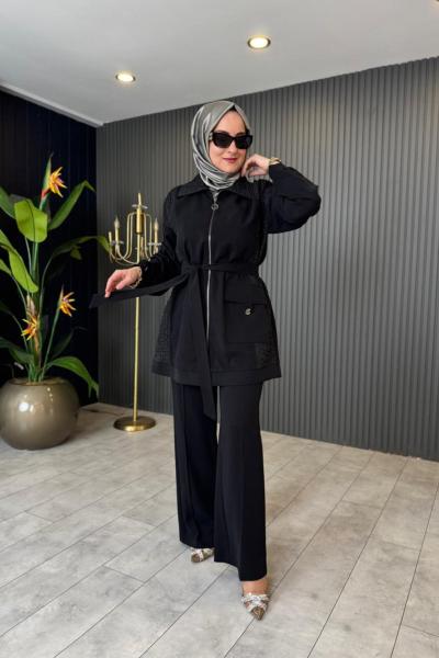 İkili Pantolon Takım Siyah