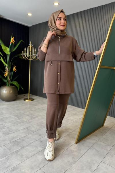 Ceylin Pantolon Takım Kahve