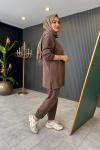 Ceylin Pantolon Takım Kahve