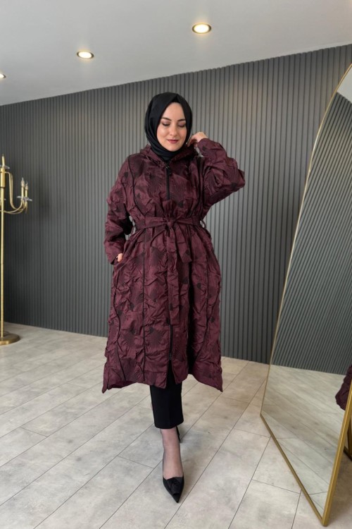 Santana Çok Fermuarlı Kap Bordo