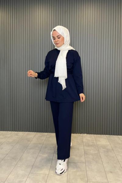 Kemerli Premium Oysho Takım Lacivert