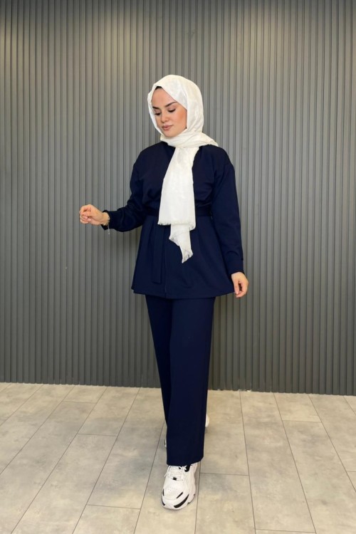 Kemerli Premium Oysho Takım Lacivert