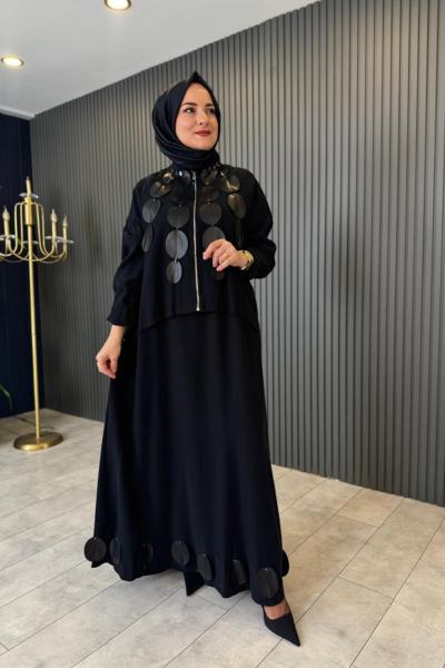 Cookie Kolsuz İç Elbiseli Ceketli Takım Siyah