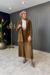 Nubuk Blazer Ceket Haki