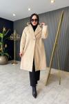 Keçe Oversize Kaban Bej