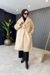 Keçe Oversize Kaban Bej