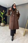 Keçe Oversize Kaban Kahve