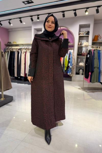 Jakar Desenli Kap Bordo