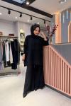 Tuniği ve Pantolonu Bambu Detaylı Takım Siyah