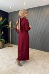 Zımba Taş Detaylı Oysho Elbise Bordo