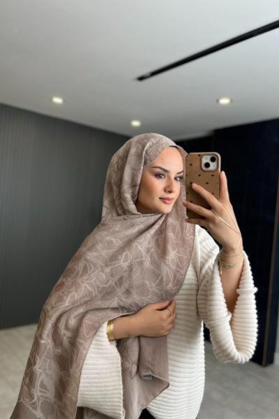 Orhan Jakar Desenli Şal Bej