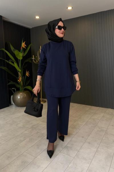 Aylin Rahat Pantolon Takım Lacivert