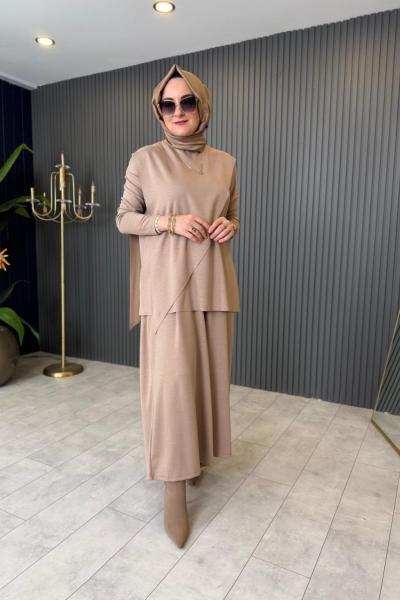 Lazer Kesim Oysho Pantolon Takım Bej