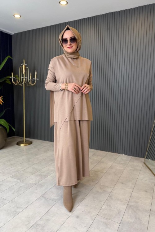 Lazer Kesim Oysho Pantolon Takım Bej