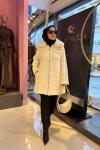 Taş Detaylı Angora Kaban Ekru