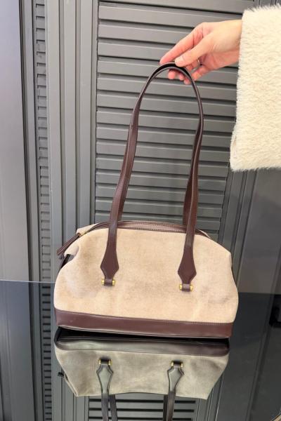 Premium Nubuk Çanta Bej