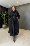 Yanları Fermuar Detaylı Premium Tasarım Mont Siyah