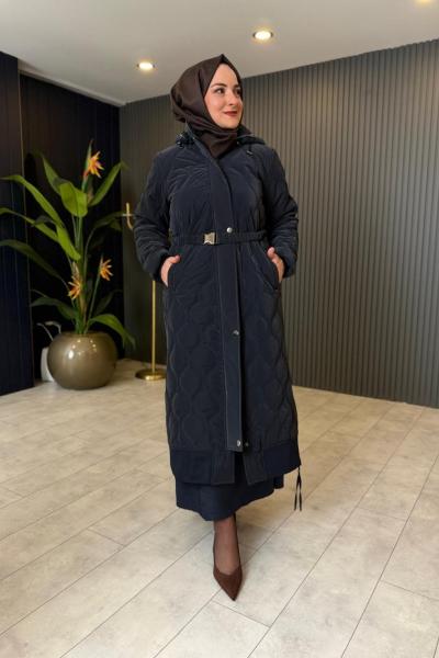 Yanları Fermuar Detaylı Premium Tasarım Mont Lacivert