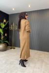 Fitilli Triko Elbise Camel