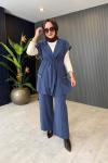 Tensel Yelekli Pantolon Takım Mavi