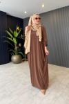 Yarasa Kol Sandy Elbise Camel