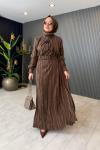 Orhan Özel Tasarım Elbise Kahve