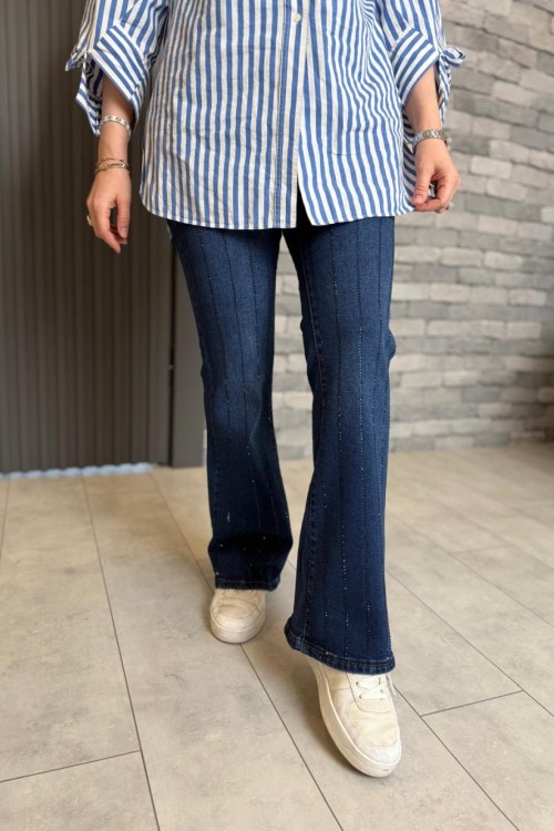 İspanyol Taşlı Pantolon Lacivert