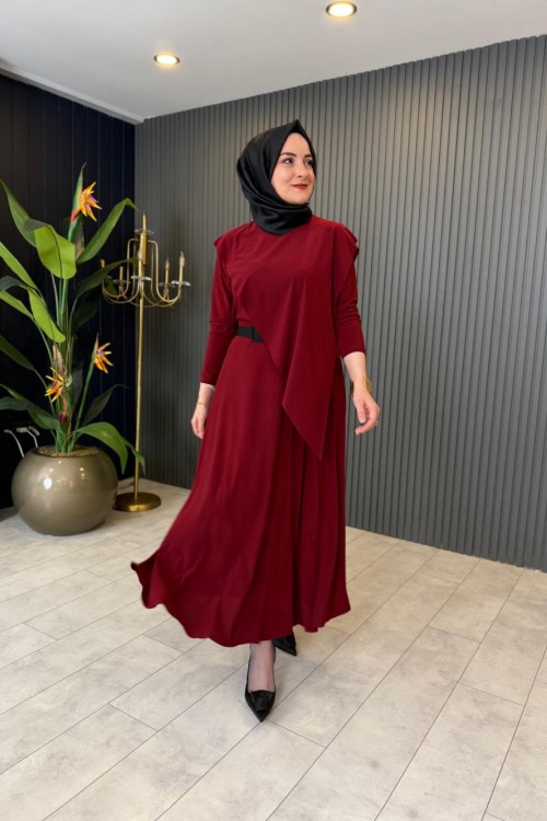 Lazer Kesim Rahat Takım Bordo