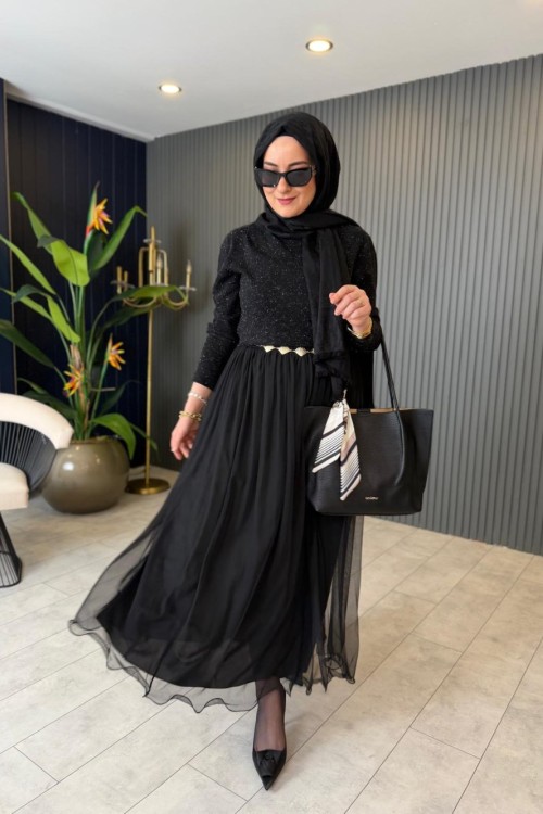 Prenses Tül Etek Siyah