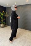 Selen Rahat Pantolon Takım Siyah