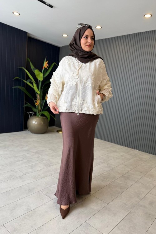 Ceremony Saphire Verev Etek Kahverengi