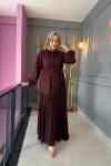 Lidya Elbise Bordo