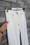 Bol Paça Denim Pantolon Ekru