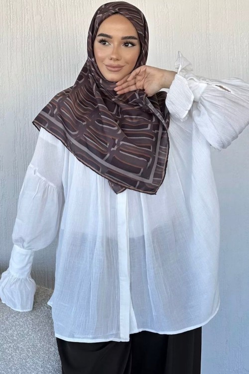 Levidor Lotus Eşarp Kahverengi