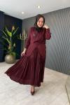 Aksesuar Detaylı Etekli Cupra Takım Bordo
