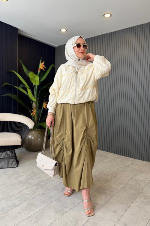 Premium İthal Bomber Ceket Krem