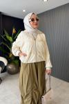 Premium İthal Bomber Ceket Krem