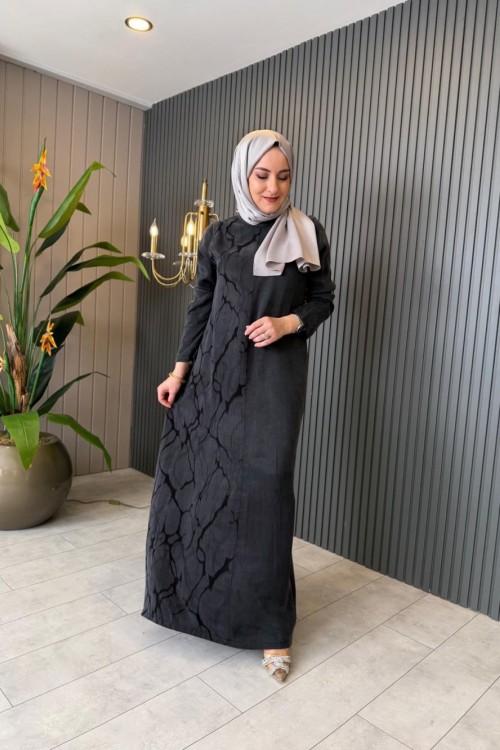 Katya Kupra Elbise Antrasit