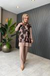 Esra Batik Pantolon Takım  Bej