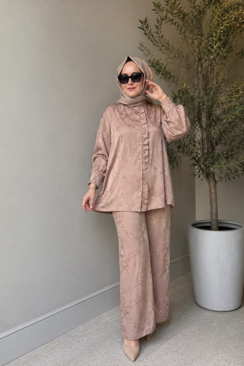 Berfin Pantolon Takım Camel