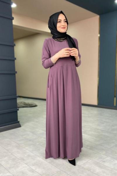 Robadan Cepli Elbise Lila Lila