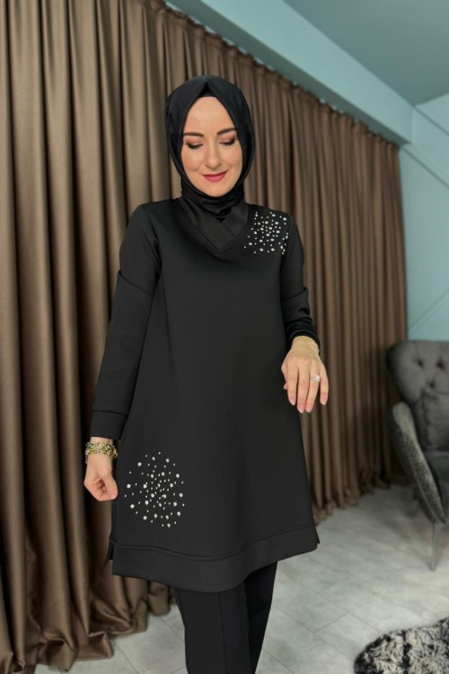 Esra Batik Pantolon Takım  Siyah