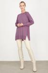 Yanları Yırtmaçlı Rayon Tunik Mor