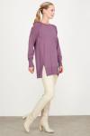 Yanları Yırtmaçlı Rayon Tunik Mor