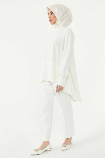 Setrms Beli Lastikli Pantolon Ekru