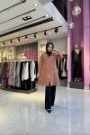 Düğmeli Krep Ceket Camel