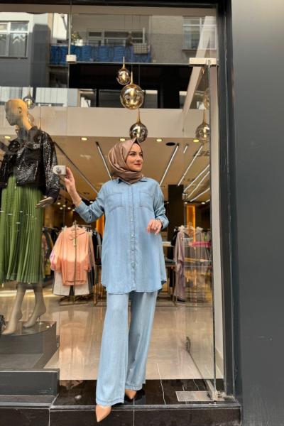 Tensel Kot Takım Bebe Mavisi